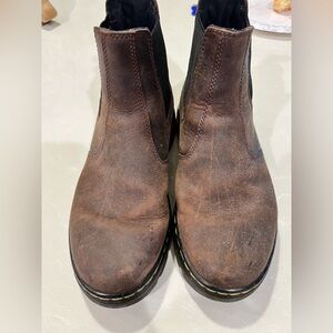 Dr. Martens Distressed Brown Leather Boots W8
